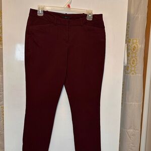 Worthington Deep Burgundy Straight Leg Pants